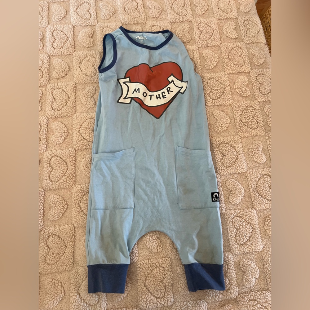 Blue Kids One Piece with Heart Design